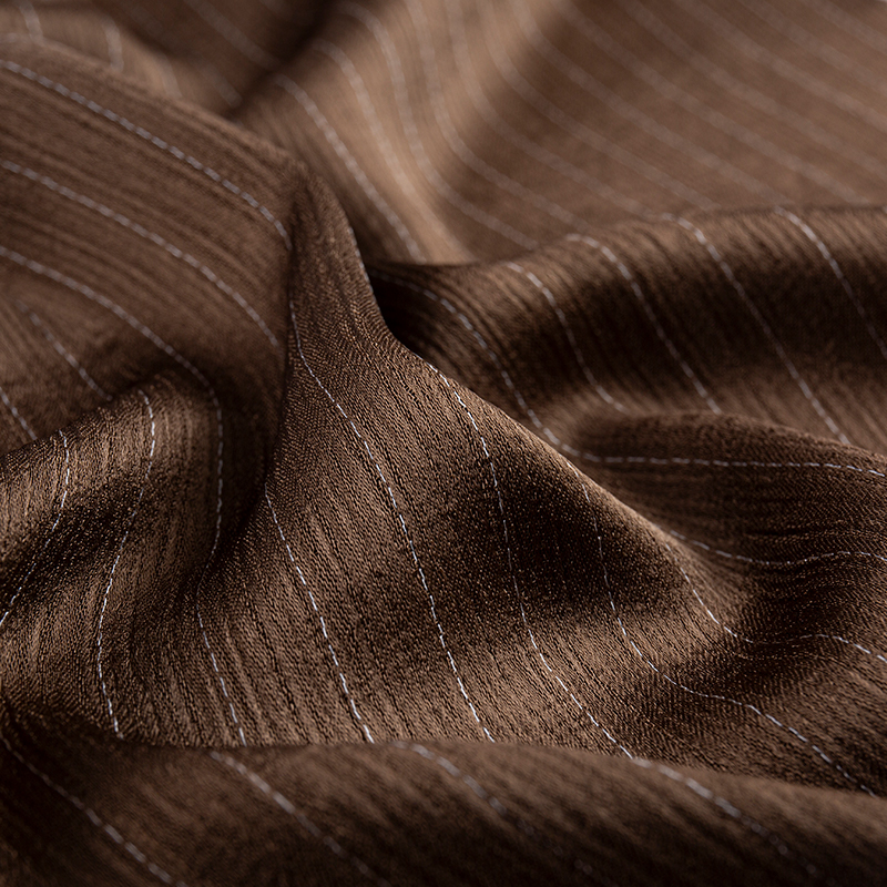 Tissu à rayures en crêpe et rayonne double face imitation acétate