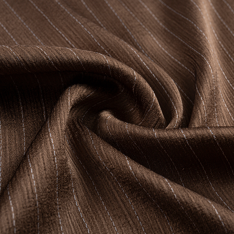 Tissu à rayures en crêpe et rayonne double face imitation acétate