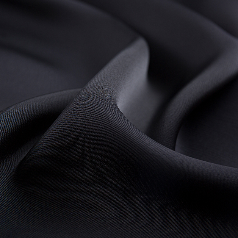 Tissu en satin double face extensible en trame d'acétate imitation