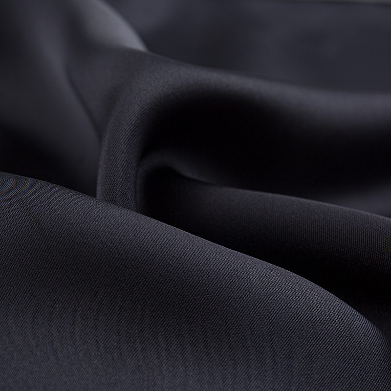 Tissu en satin double face extensible en trame d'acétate imitation