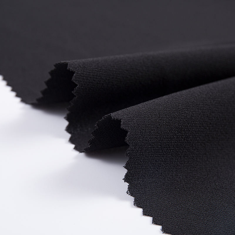 Tissu double couche imitation acétate au toucher lin