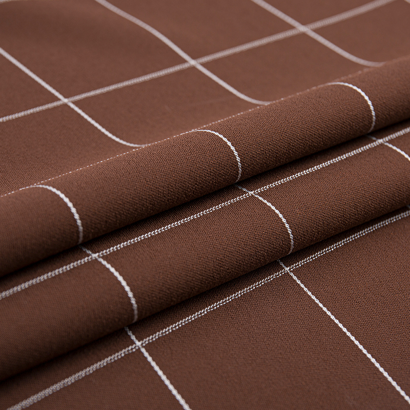 Tissu quadrillé en rayonne CEY