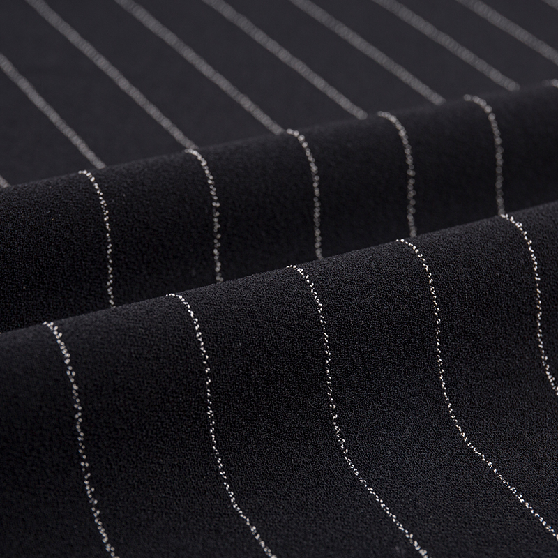 Tissu à rayures rayonne en lin simple face