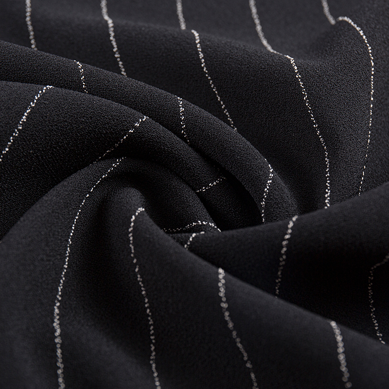 Tissu à rayures rayonne en lin simple face